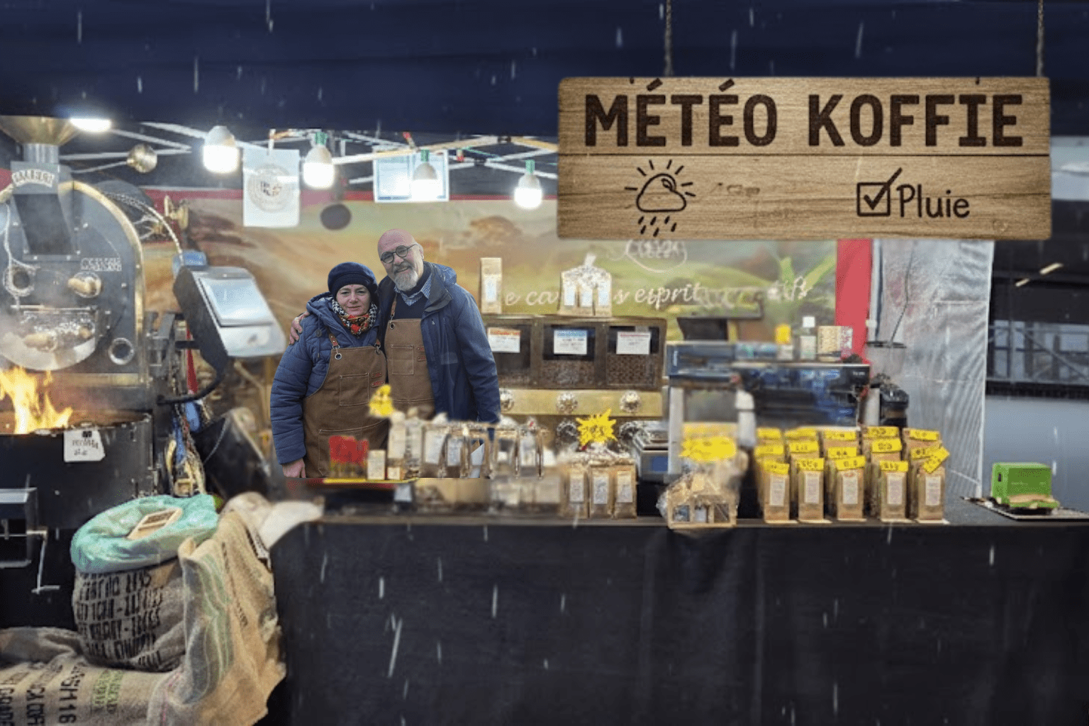 Pariul nebun al unui cuplu de români din Bruxelles: Cafeaua care are gustul ploii din Anderlecht. - Meteo Koffie – Torréfacteur de café mobile Quai de L'industrie 168 1070 Anderlecht