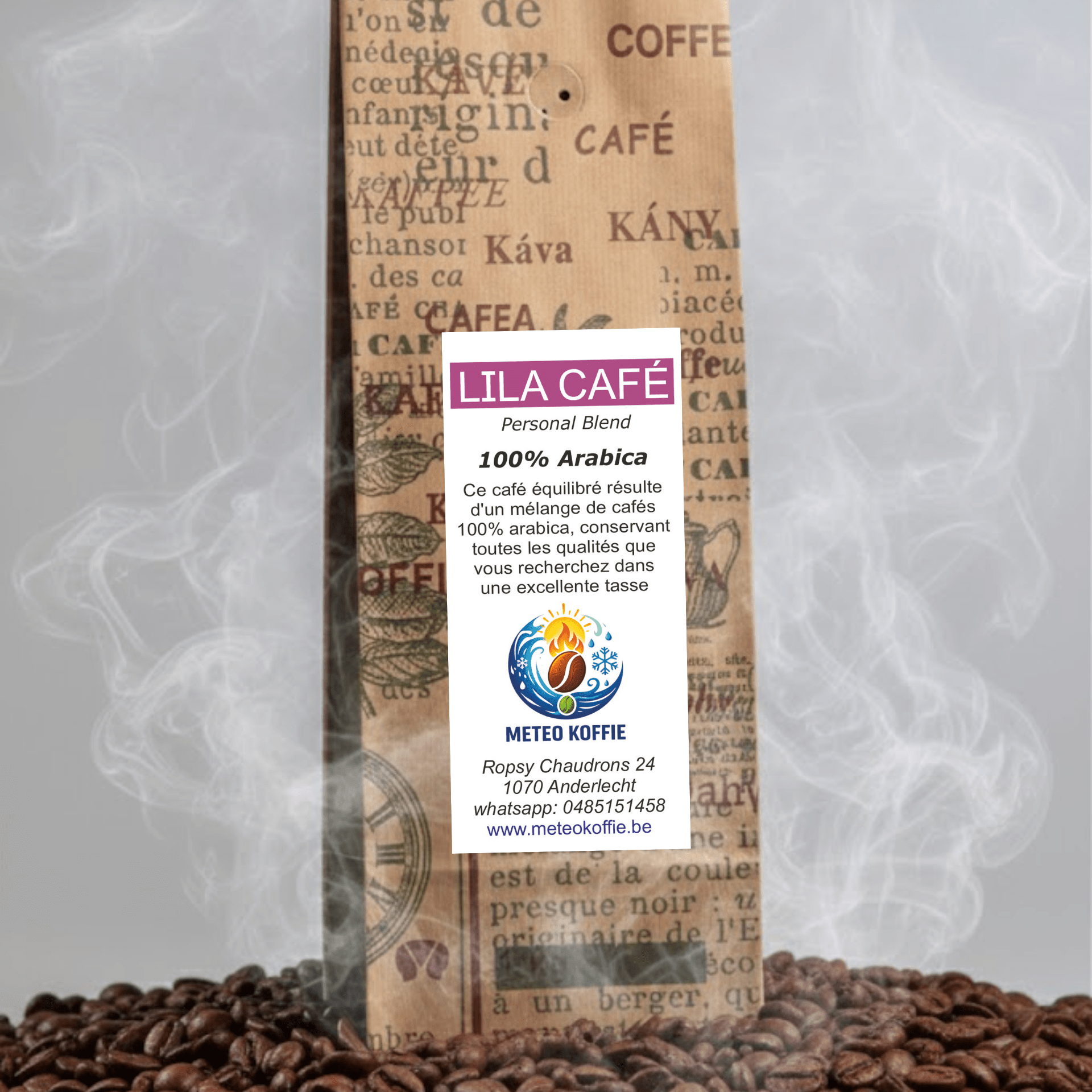 Lila Café – Blend Maison 100% Arabica - Meteo Koffie – Torréfacteur de café mobile Quai de L'industrie 168 1070 Anderlecht